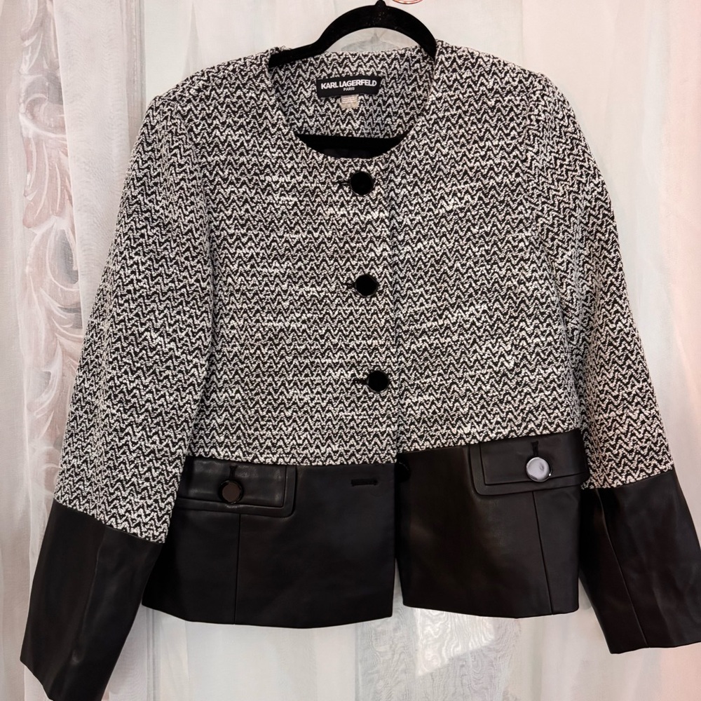 Karl Lagerfeld Black and White Women's Jacket
